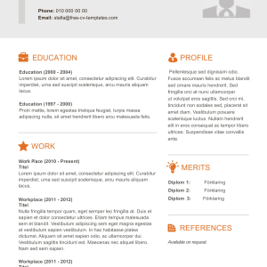 modern cv and resume